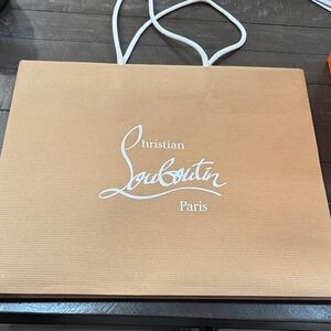 Christian Louboutin Beige Tote with White Handles